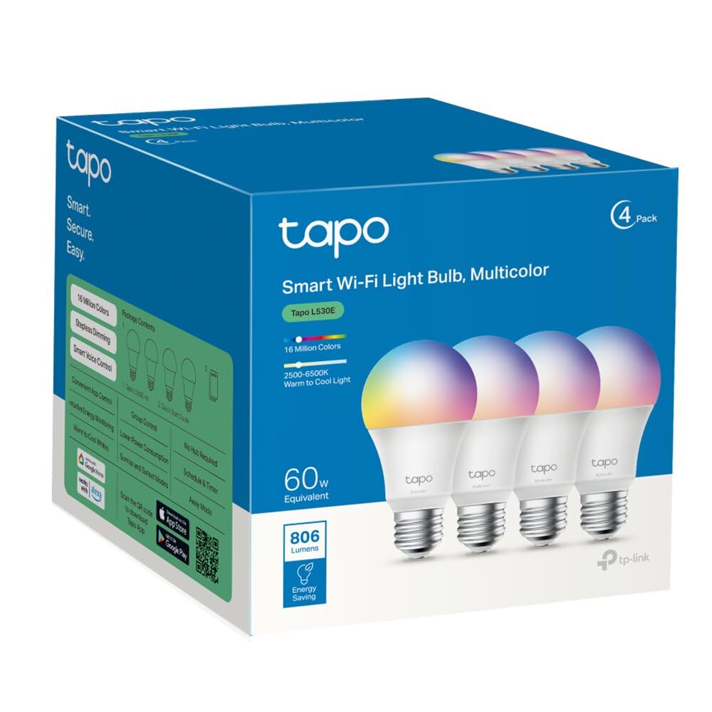 Tp-link Accesorios Smart Wifi Light Bulb Multicolor/tapo L530e(4-pack), Tplink